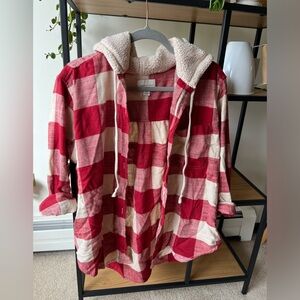 American Eagle Plaid Hoodie | Small